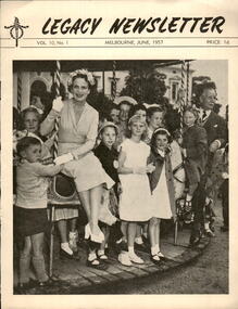 Magazine - Newsletter, Melbourne Legacy, Legacy Newsletter June 1957, 1956