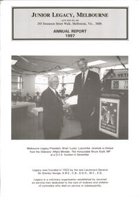 Document - Report, Annual Report 1997 Junior Legacy, Melbourne, 1997