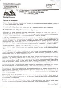 Document - Speech, 75th Anniversary of Legacy, 1998