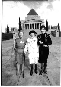 Photograph, Three widows at the Shrine, 1990