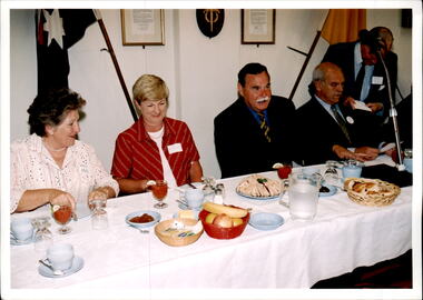 Photograph, Ron Barassi at Legacy House, 2003