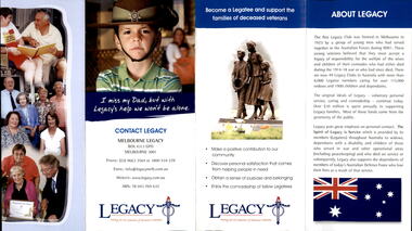 Pamphlet, Become a Legatee and support the families of deceased veterans, 2008