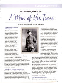 Article, Donovan Joynt. A man of his time, 2022