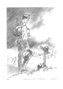 Print, Soren Hawkes, Brooding Digger - Ypres 1917, 2012
