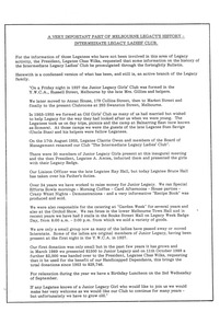 Document, Intermediate Legacy Ladies Club, 1990s