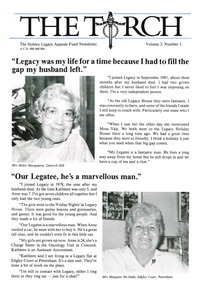 Pamphlet, The Torch. The Sydney Legacy Appeals Fund Newsletter, 1990s