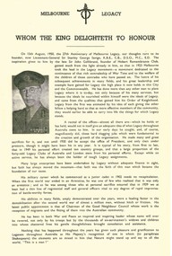 Article, Whom the King Delighteth to Honour, 1950