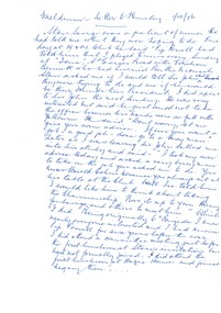 Letter, Legatee Meldrum to Legatee Kemsley, 1976