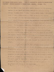 Document - Speech, Savige Memorial Oration, 1954