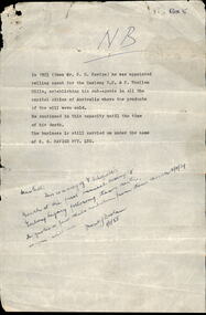Document, Stan Savige, 1954