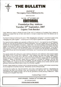 Article - Speech, Foundation Day Address 2007, 2007