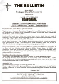 Article - Speech, Foundation Day Address 2008, 2008