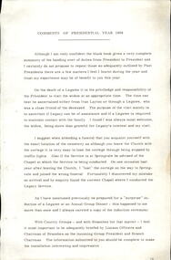 Document, Comments of Presidential Year 1968 - JE Cooper, 1969