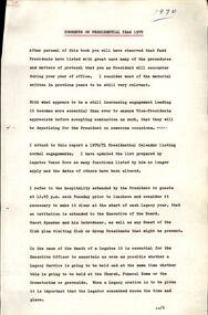 Document, Comments on Presidential Year 1970 - DJ Simonson, 1971