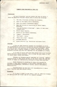 Document, Comments on the President's Year 1971 - RJA Foskett, 1972