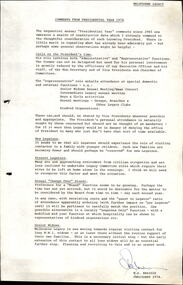 Document, Comments from Presidential Year 1974 - WA Braidie, 1974