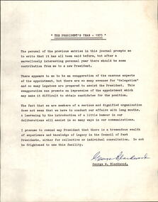 Document, The President's Year 1975 - GW Blackwood, 1975
