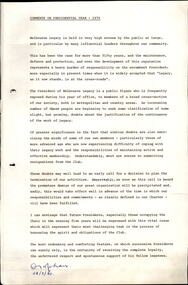 Document, Comments on Presidential Year 1979 - WR Mehan, 1980