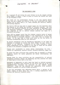 Document, President's Fund, 1985