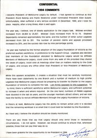 Document, Presidents Comments 1994 - GR Woodward, 1994