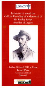 Document, Stan Savige Memorial, 2010