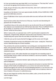 Document - Speech, Legatee Rogers on Armistice Day, 2018