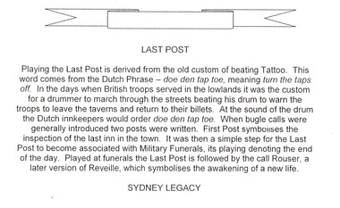 Document, Origin of Last Post, 2007