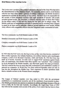 Document, Brief History of the Assyrian Levies, 2006