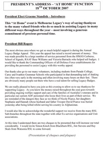 Document, President's Address - 'At Home Function', 2007
