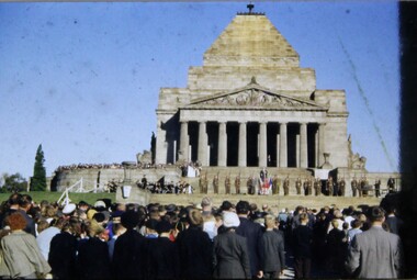 Slide, ANZAC Commemoration Ceremony for Students, 1950s