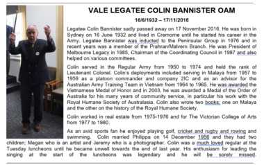 Article, Bulletin VALE Colin Bannister, 2017