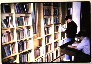 Slide, Bookcases at Blamey House, 1970