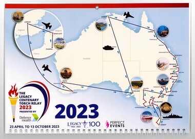 Document, Legacy Centenary Torch Relay Calendar, 2023