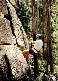 Photograph - Junior legatee outing, Abseiling at a camp, 1990s