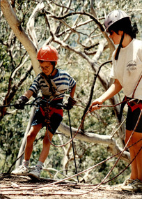 Photograph - Junior legatee outing, Abseiling at a camp, 1990s