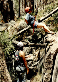 Photograph - Junior legatee outing, Abseiling at a camp, 1990s