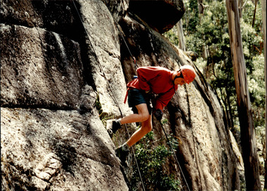 Photograph - Junior legatee outing, Abseiling at a camp, 1990s