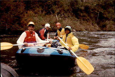 Photograph - Junior legatee outing, Rafting the Thomson River, 1993