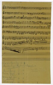 Work on paper, Handwritten sheet music, 194
