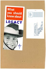 Pamphlet, What you should know about Legacy, 1960s