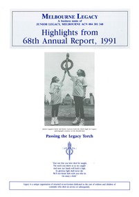 Document - Report, Highlights from 68th Annual Report 1991, 1991