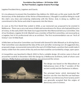 Article - Speech, Foundation Day Address 2024, 2024