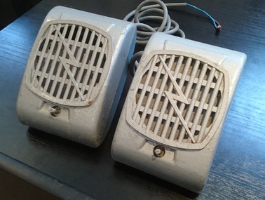 Thompson Lightning Bolt Drive-In Theatre Speakers (2), 1980s