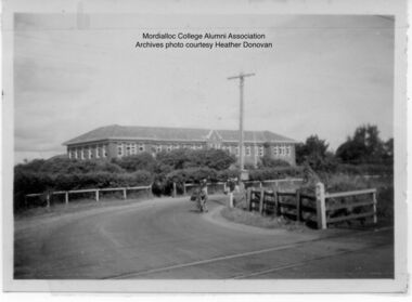 Photograph, 1954 Mordialloc-Chelsea High School and Station Street Railway Crossing Aspendale, 1954