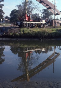 Photograph, 1981 Construction of footbridge over a Mordialloc Creek