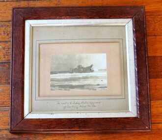 Photo, Photo showing the wreck of the German Raider Emden,  the result of the engagment  with HMAS Sydney off the Cocos -Keeling Islands November 1914