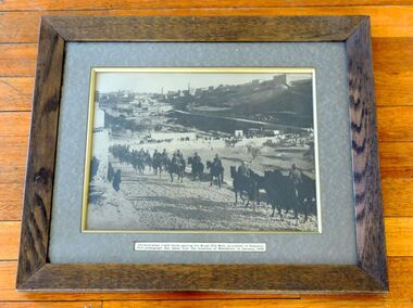 Photo, The Australian Light Horse passing the Great City Wall Jerusalem in Palestine,  January 1918, 1914