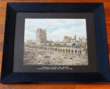 Photo, Australian Infantry passing thru Ypres,  October 1917, 1917
