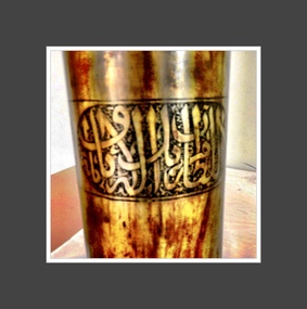 Shell casings, Turkish shell casings from  Palistine, 1917, with Arabic inscriptions
