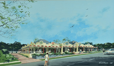 Painting - Watercolour, Wallace, Drysdale Village Shopping Complex